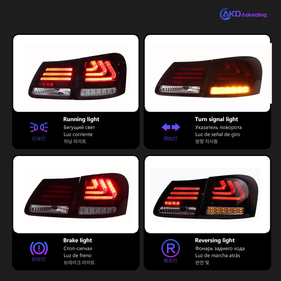 Lexus gs,gs350,2006-2010,gs300用のオートバイ用LEDテールライト