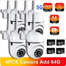 Wi-fi Surveillance Cameras 1080P 5G IP Camera Outdoor Security Protection 4.0X Zoom for Home Waterproof Monitoring with SD Card