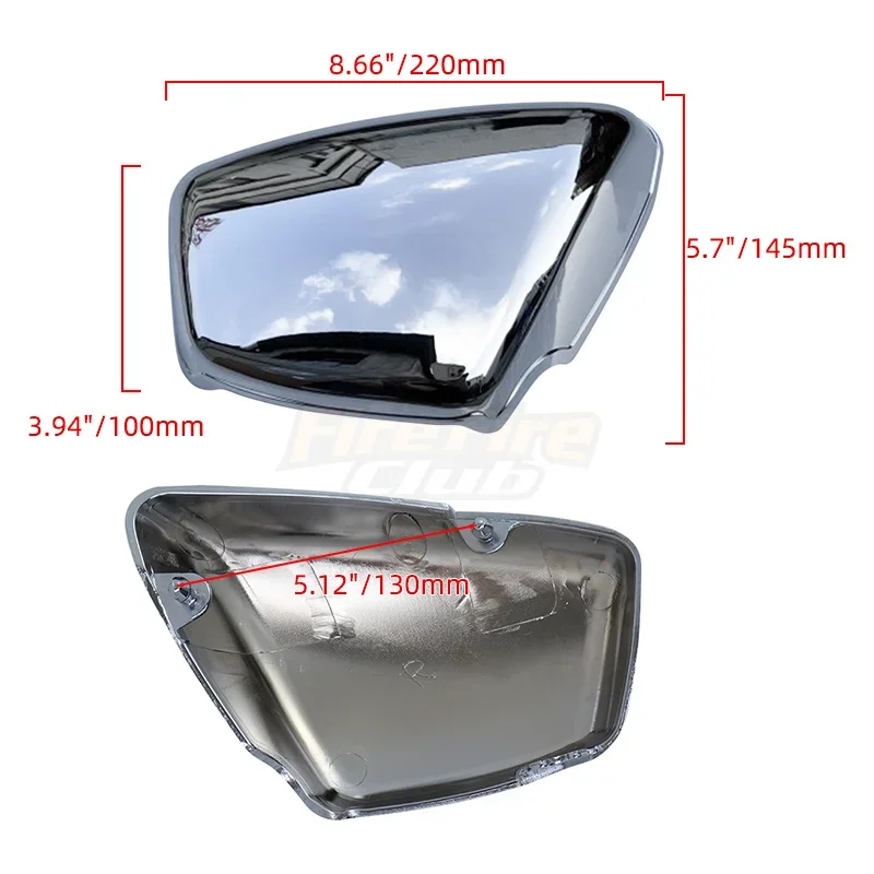 Motorcycle Chrome Black Battery Side Fairing Cover ABS Guard Protector Covers For Yamaha XV700 750 1000 1100 Virago 1984-Up