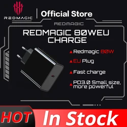 Original RedMagic 80W Gan PD Power Eu Plug charger for RedMagic 9 pro 9pro+  RedMagic  10 pro  10 pro+ plus