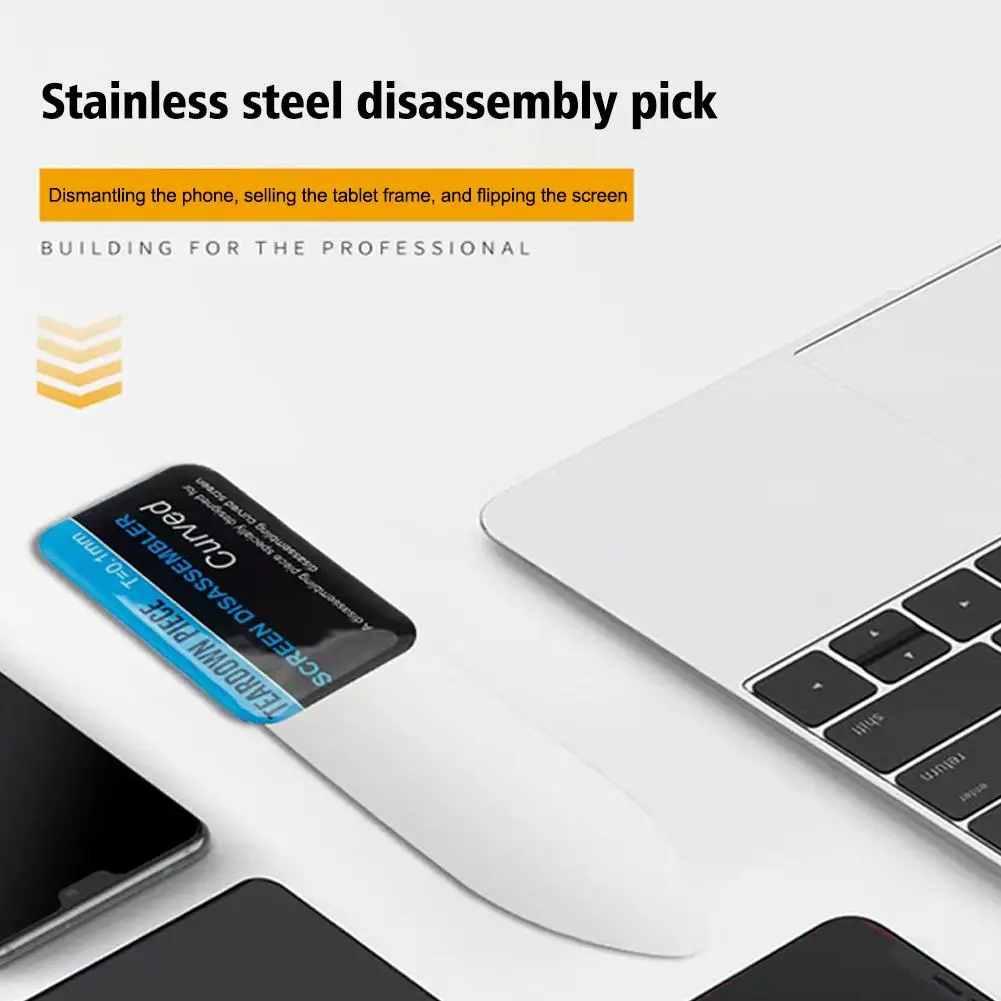 Ultra-thin Curved Stainless Steel Disassembly Pick, Metal Flexible, Tool Mobile Phone Curved Flat Frame, Screen, Non-deform P0I9