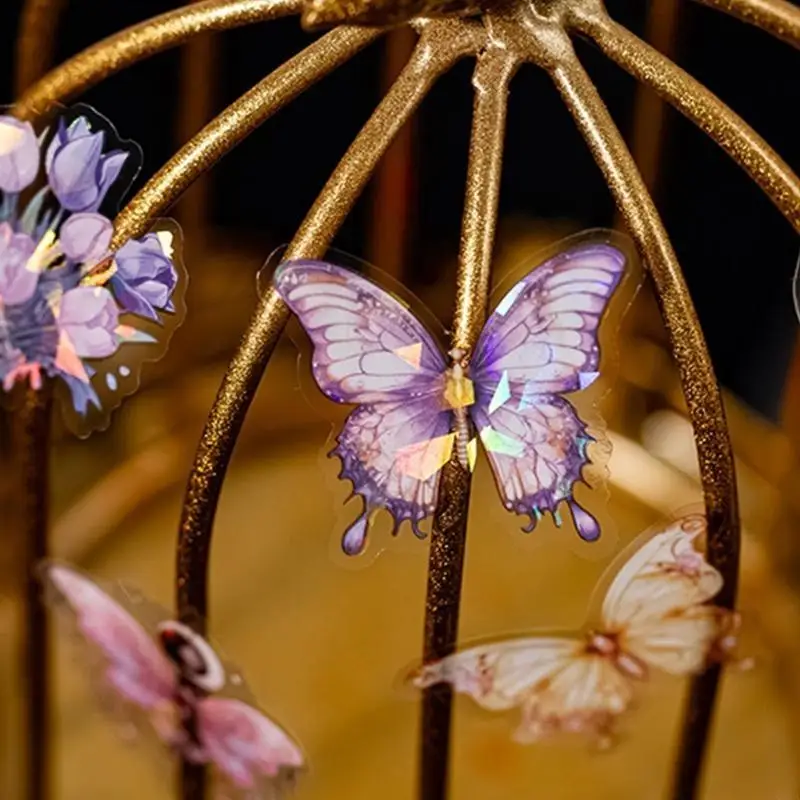 Sticker Scrapbook G8TA 100 Sticker Stickerfly and Flower Sticker Aesthetic