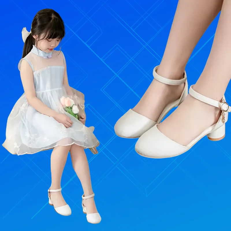

Comfortable Heels Catwalk Fashion Spring/summer Students Baby Girls Princess Shoes Sparkling Stage Elegant Cute Kids Sandals