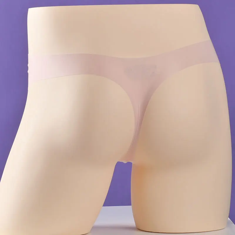 

Large Size Mens Silky Thin Invisible Panties Sexy Bullet Separation Physiology Underwear Ice Silk Seemless Sissy Pouch Underpant