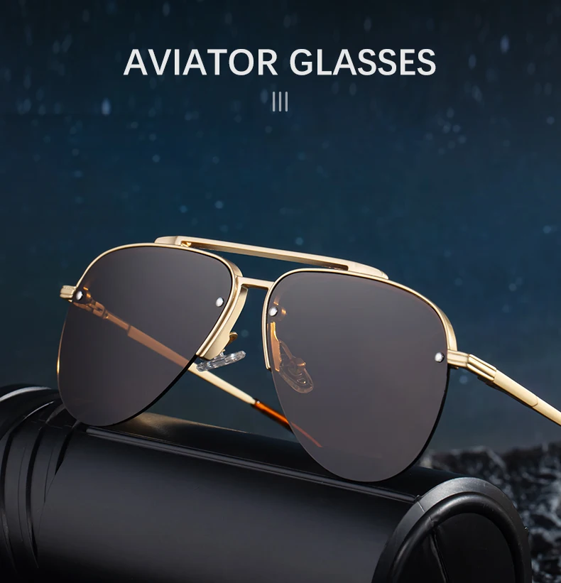 Steampunk Oval Pilot Sonnenbrille Männer 2025, Luxus Marke Vintage Doppel Strahl Sonnenbrille Für Männliche Trendy Punk Metall Rahmen Brillen – Detail 5
