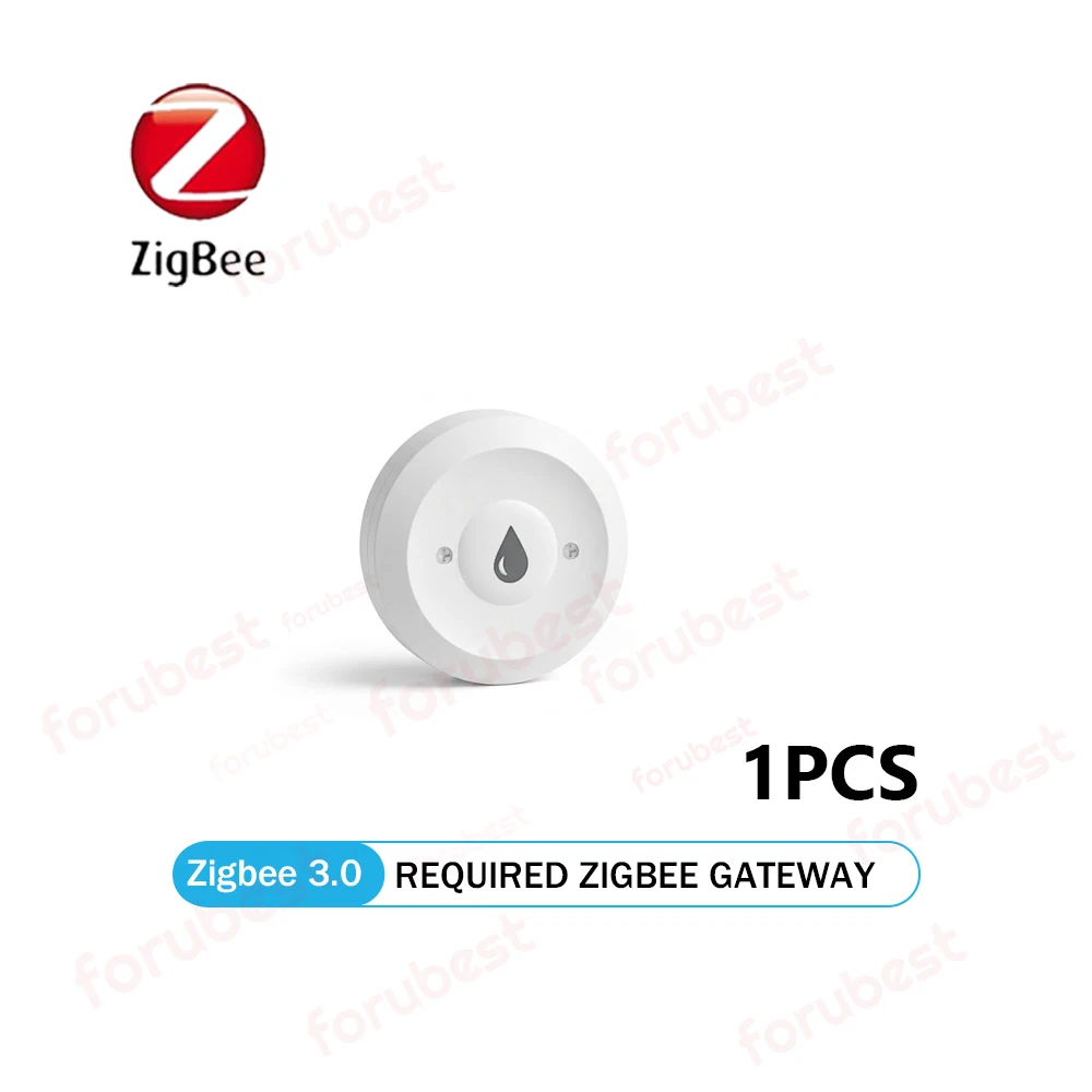 Intelligenter Zigbee Wassersensor, Überflutungs- und Leckagedetektor, App-Fernüberwachung, Unterstützt Home Assistant und Zigbee2mqtt, Gateway erforderlich