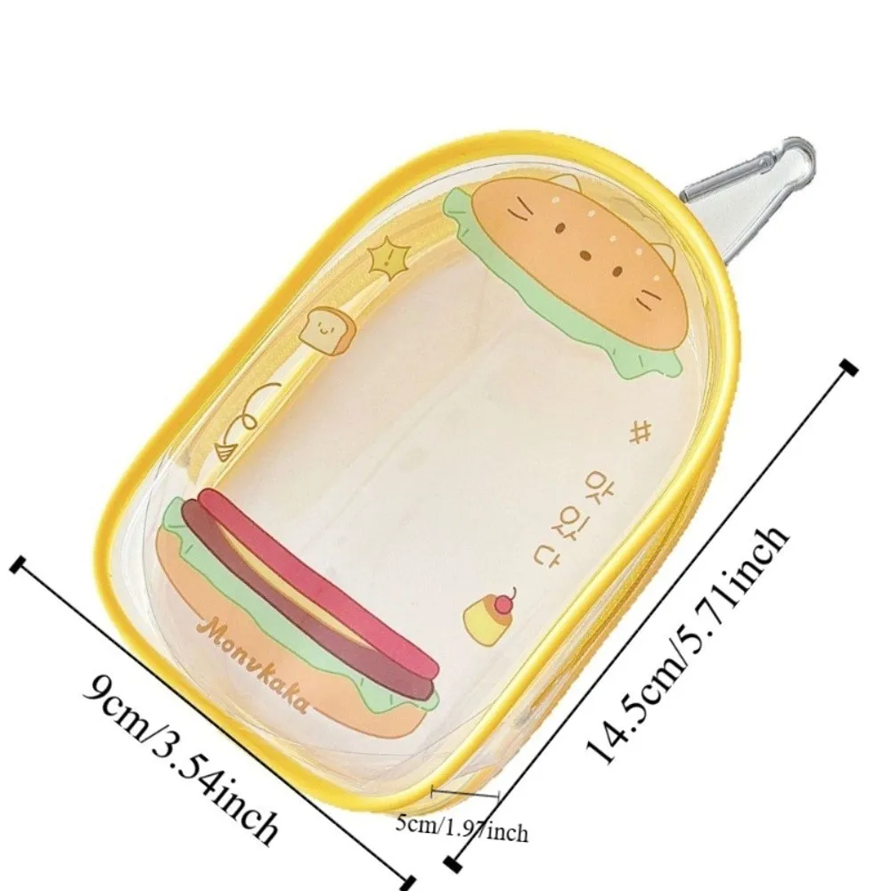 Mini Cartoon Design 10cm Transparent Doll Bag Display Clear Doll Storage Bag Zipper PVC Outdoor Doll Display Bag Outdoor
