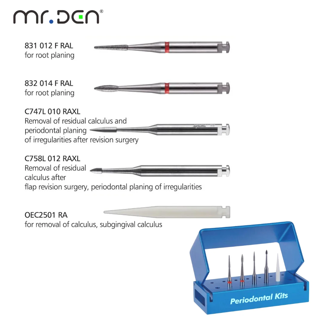 OKO DENT Periodontal Crown Lengthening Kit Low Speed Tungsten Steel Burs Root Planing Bone Grinding Dental Surgical Tools