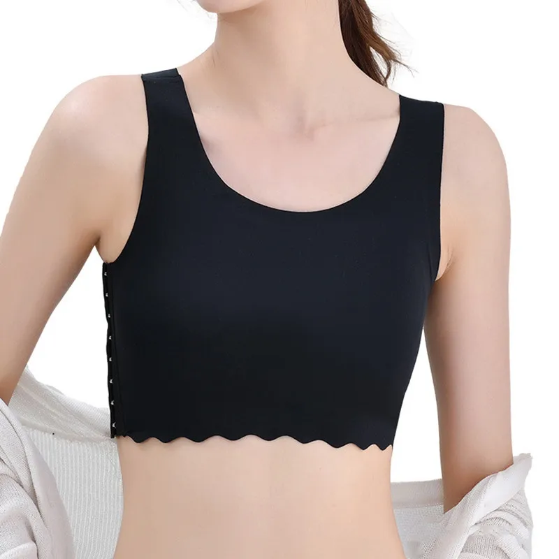 Women Ice Silk Breast binder Summer Thin Breathable Lesbian FTM Corset Top Underwear Sportswear Wireless Chest Wrap Bandage