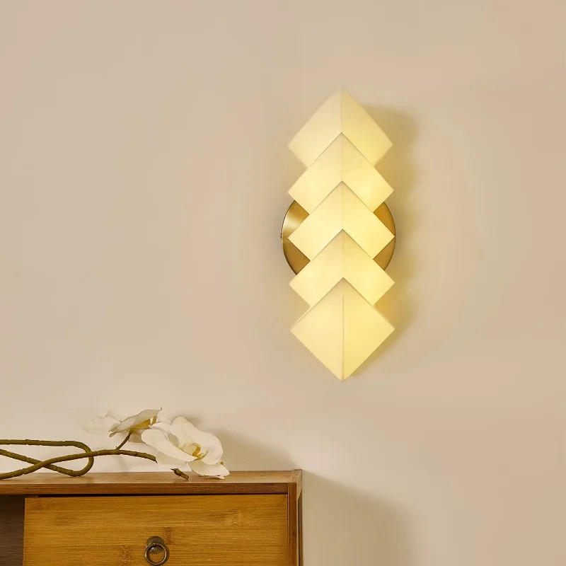 

Дизайнерские пластиковые настенные светильники в японском ретро-стиле, декоративные, для прихожей, спальни, прикроватные, для виллы, коридора, кафе, атмосферное освещение