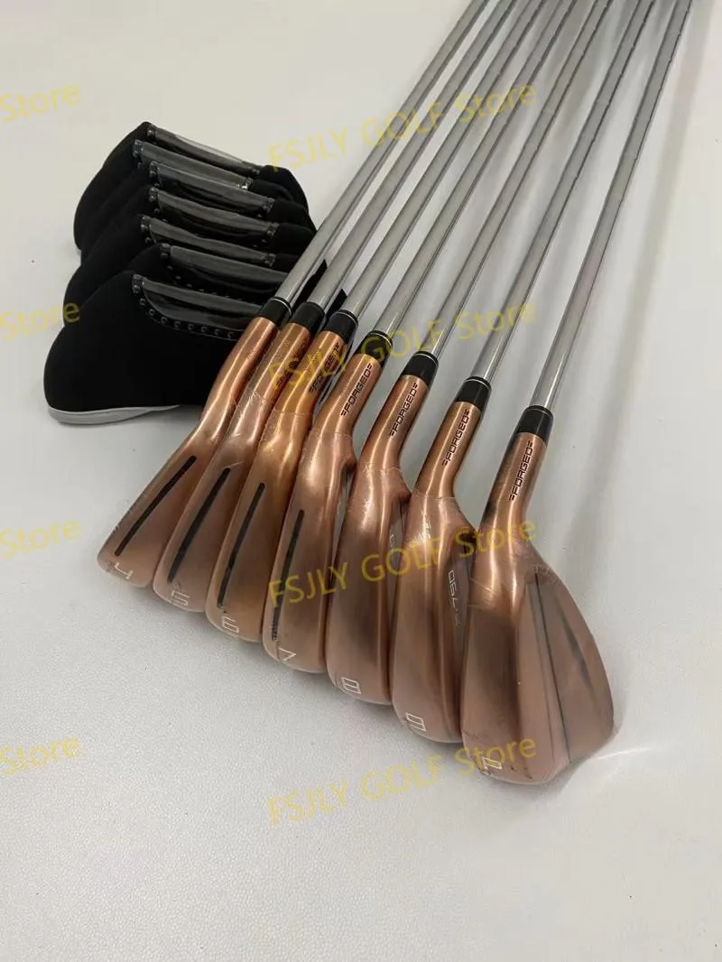 

24 NEW Golf Irons Copper Color Set P 790 456789P with Shaft and Grip P 790 Golf Club Iron set 8pcs Head Cover