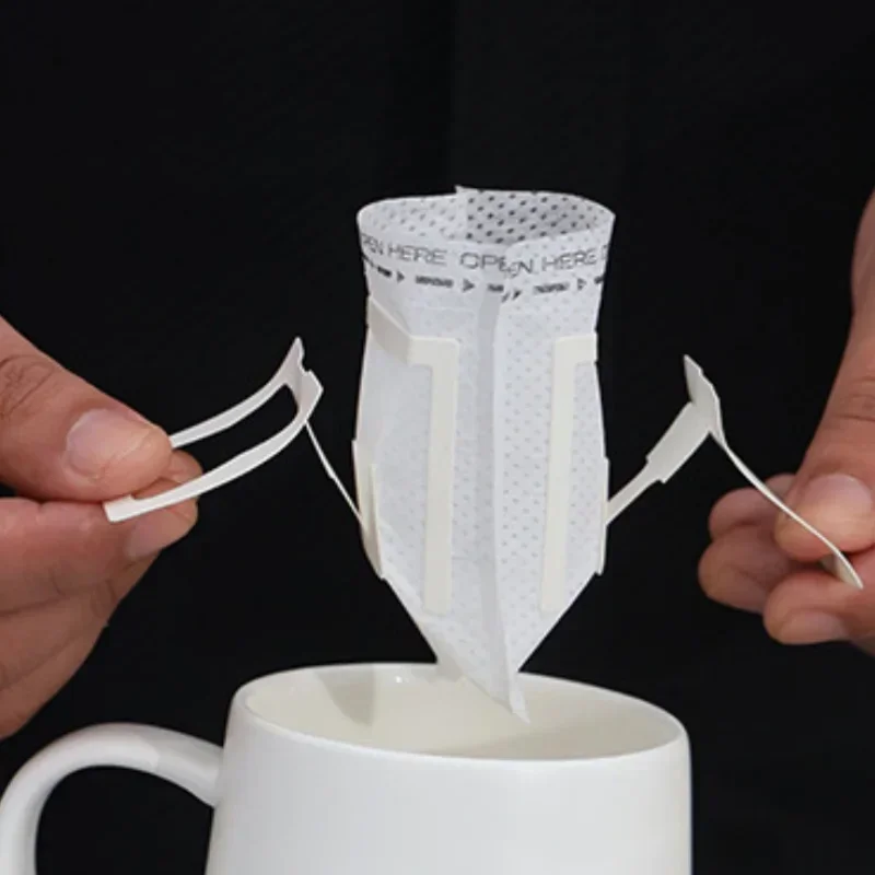 100pcs Portable Drip Coffee Filter Bag with Hanging Ears,Single Serve Coffee Filters Disposable for Travel,Camping,Home, Office view 5
