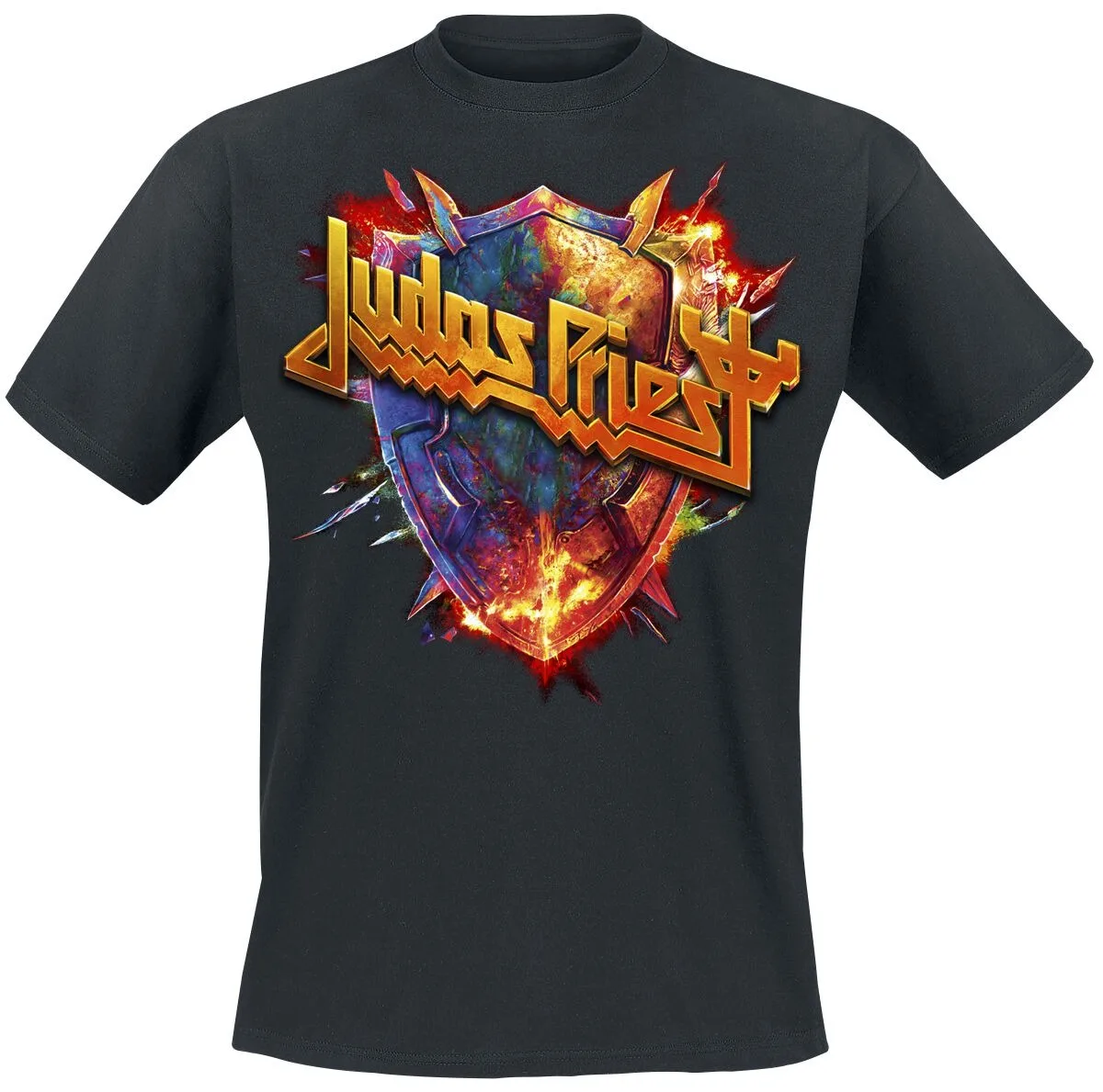 

Judas Priest Colorful Metal T-Shirt, Unisex Heavy Metal Band Tee, Perfect for Fans To Show Love for Heavy Metal with Vivid Art