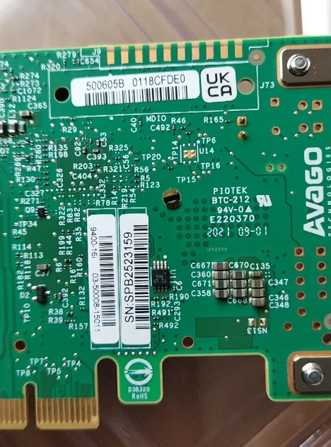 LSI 9400-16i HBA 12Gbps PCIe 16 Port IT Mode JBOD with 4x SFF-8643 SATA Cable