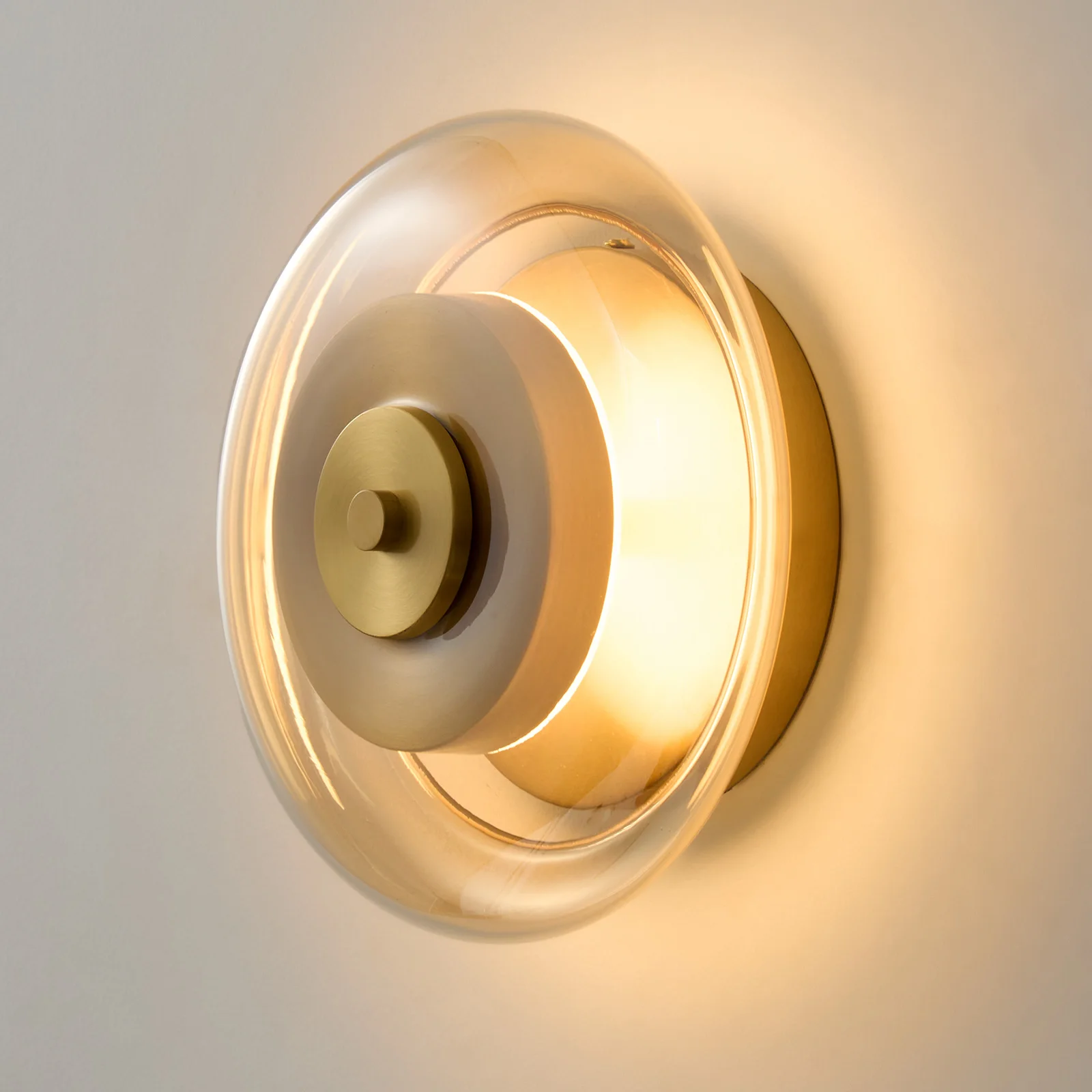 Designer Glass Wall Lamp LED Black Gold Decorative Sconce for Living Room Bedroom Corridor Bedside Background Copper Wall Light