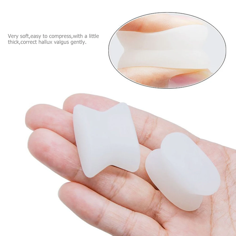 1/5Pair Gel Toe Separator Foot Care Tool Silicone Big Toe Bunion Straightener Valgus Hallux Bunion Protector Corrector Alignment