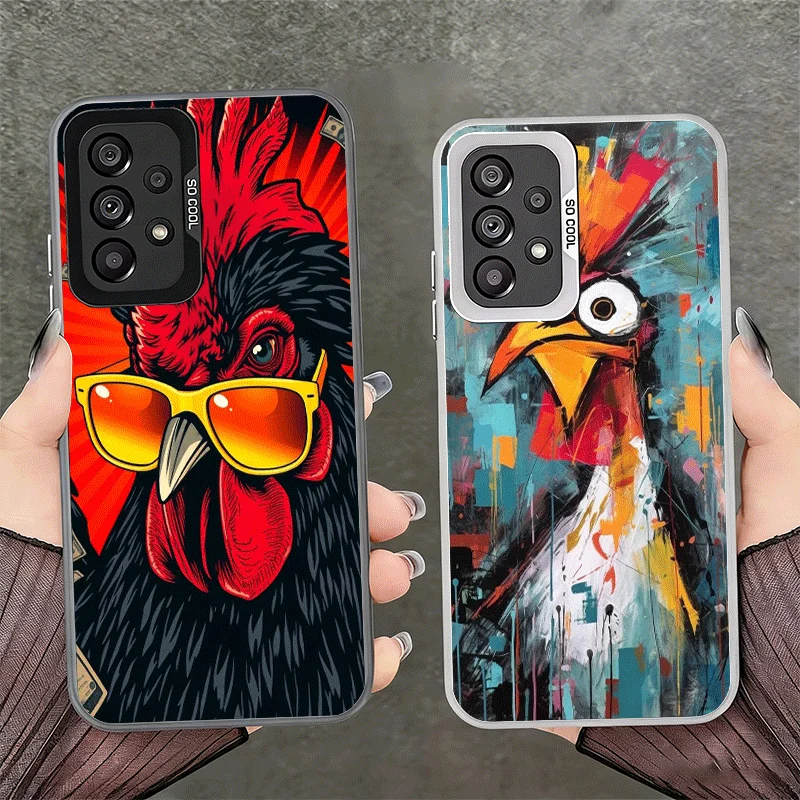 Chicken Hen Rooster Soft Phone Case for Samsung A17 A16 A15 A14 A13 A57 A56 A55 A54 A53 A37 A36 A35 A34 A33 A26 A25 A24 A23 A52