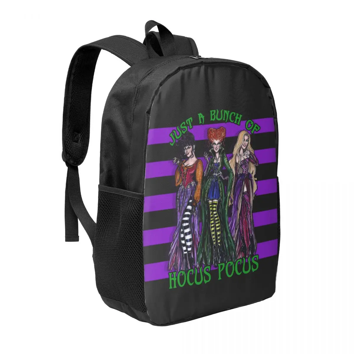 Custom Hocus Pocus Halloween Witches Backpack Women Men Casual Bookbag for School College Bags