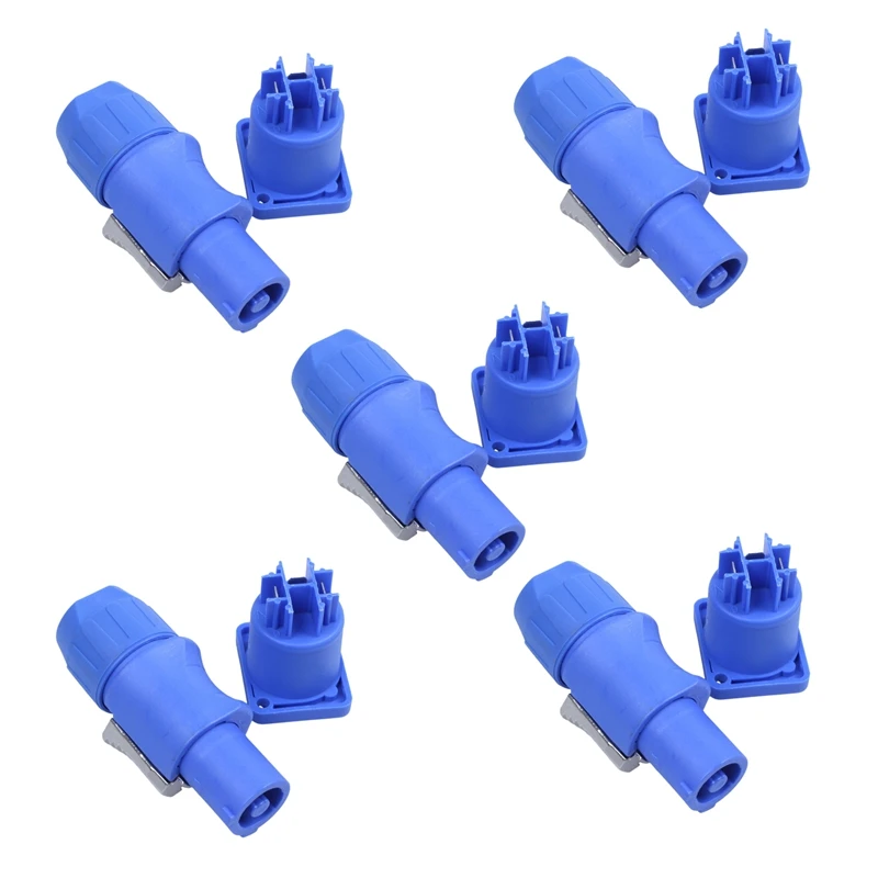 5 Set Powercon Type Een Nac3fca + NAC3MPA-1 Chassis Plug Paneelconnector