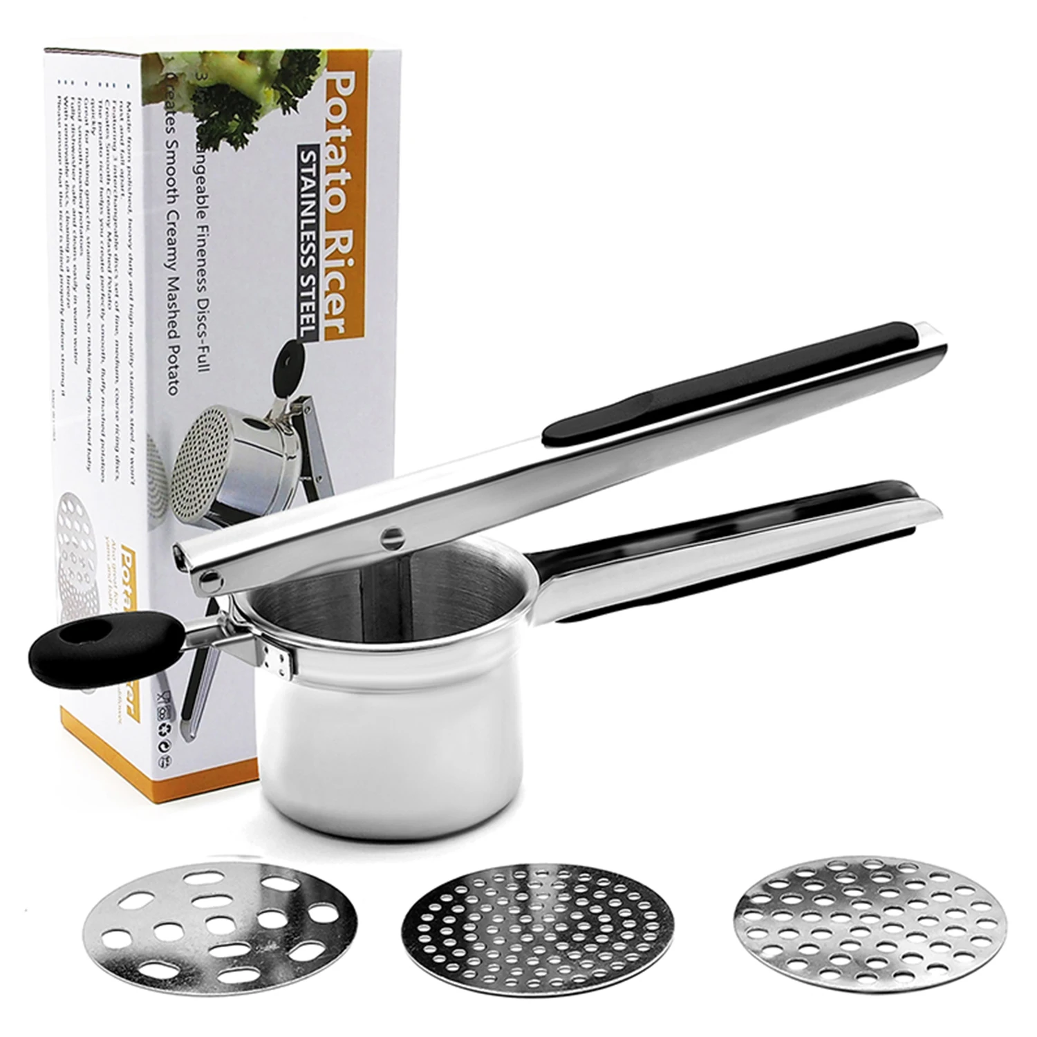 Potato Ricer Hand Press Lemon Orange Potato Squeezer Fruit Vegetables Manual Extractor Crusher Household Kitchen Cooking Tools