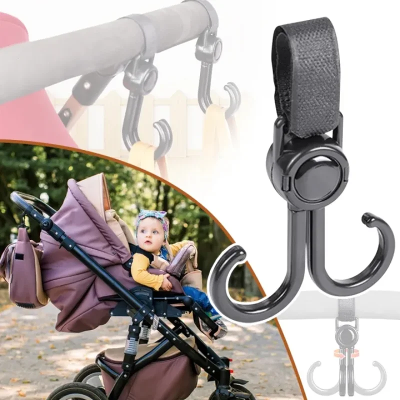 Portable Baby Stroller Double Hooks Shopping Cart Hanging Bag Hanging Buckles Organizer Car Back Seat Hook Universal Accessories