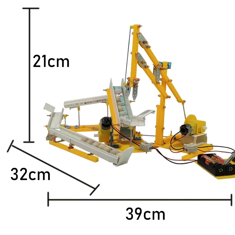 Assembly Line Conveyor Belt Systerm Model Kids Science Toy Technology Physics Bricks Kit Learning Educational Toys for Children