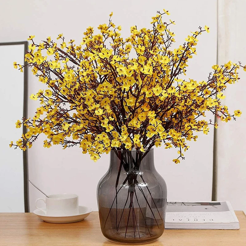 10 Stück künstliche Pflanzen, langer Schleierkraut, Weihnachtsdekoration, Vase für Zuhause, Hochzeit, Braut, Festival, DIY, Party, gefälschte Kunststoffblumen – Detail 9