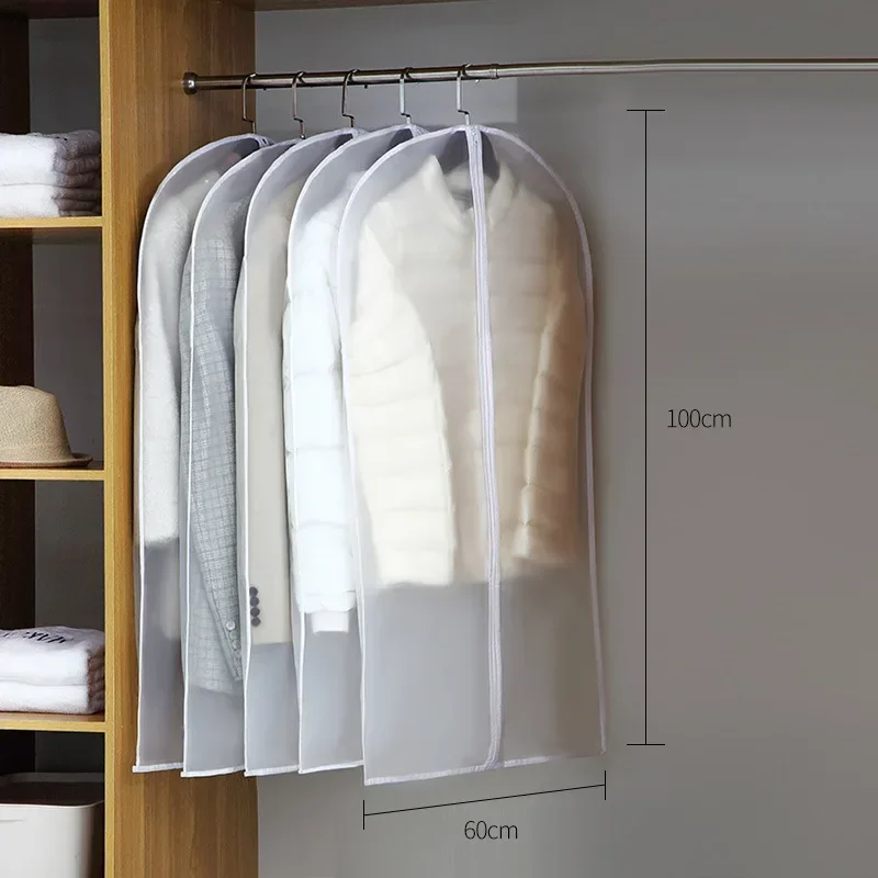 

Dust proof Garment Protector Cover Bag Fully Enclosed Clothes Cover with Zipper Clothes Bags Hanging Durable Clothes Storage Bag