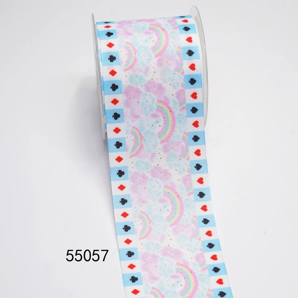DIY Cartoon Printed Grosgrain Ribbon For Craft Supplies Sewing Accessories 5 Yards. 55055