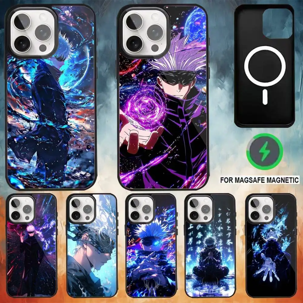 

Jujusu-Kaisen Gojo Satoru Phone Case For iPhone17,16,15,14,13,12,11 Plus,Pro Max Magnetic Magsafe Wireless Charging
