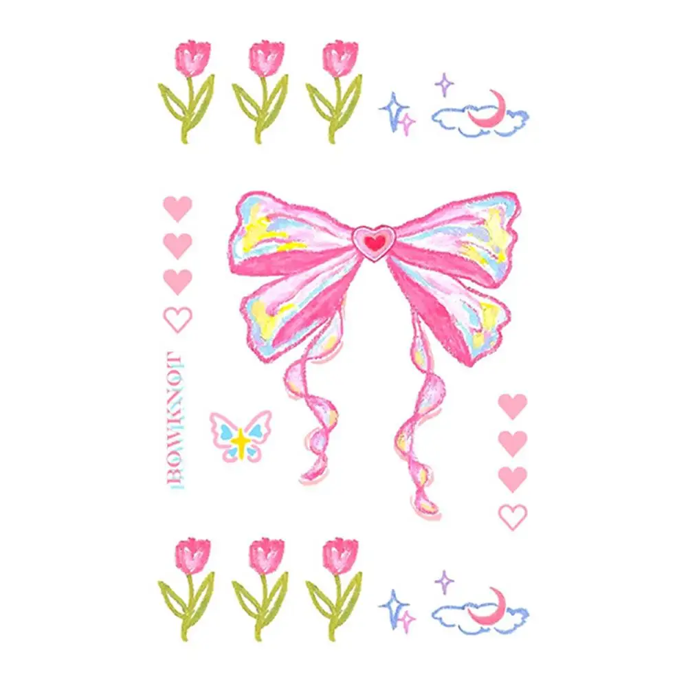 Single Color Butterfly Tattoo Sticker Waterproof Long-lasting Style Hurting Cute Girl Japanese Washable Without Simple Dopa O0K2