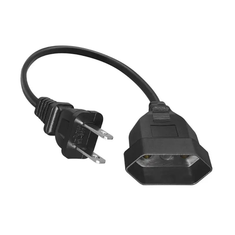 R9uf Multipurpose 12 بوصة سلك محول كهربائي أوروبي أمريكي يضم 2 دبوس المقابس وتوافق مقبس الاتحاد الأوروبي