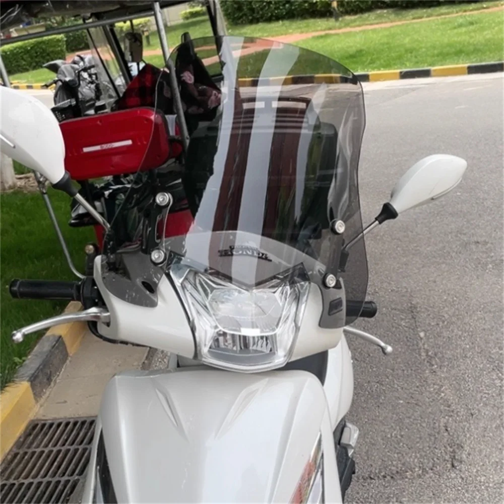 

High quality windshield with bracket For Honda SCR110 windshield modification with raised front windshield chest guard