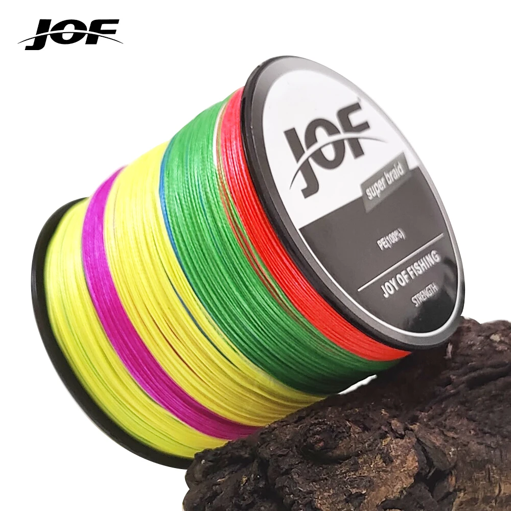 JOF 8 Strands 1000M 500M 300M Carp Fishing Line Braided PE Multifilament X8 Threads Weaves 20-100LB Peche Accessoire