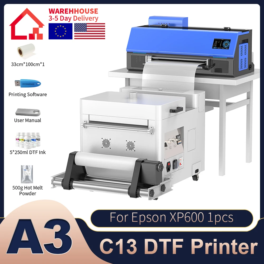 

A4/A3 DTF Printer For Epson R1390/XP600 Impresora A3 dtf Printing Machine Direct to Film T-Shirts Printer For T-Shirt Hoodies
