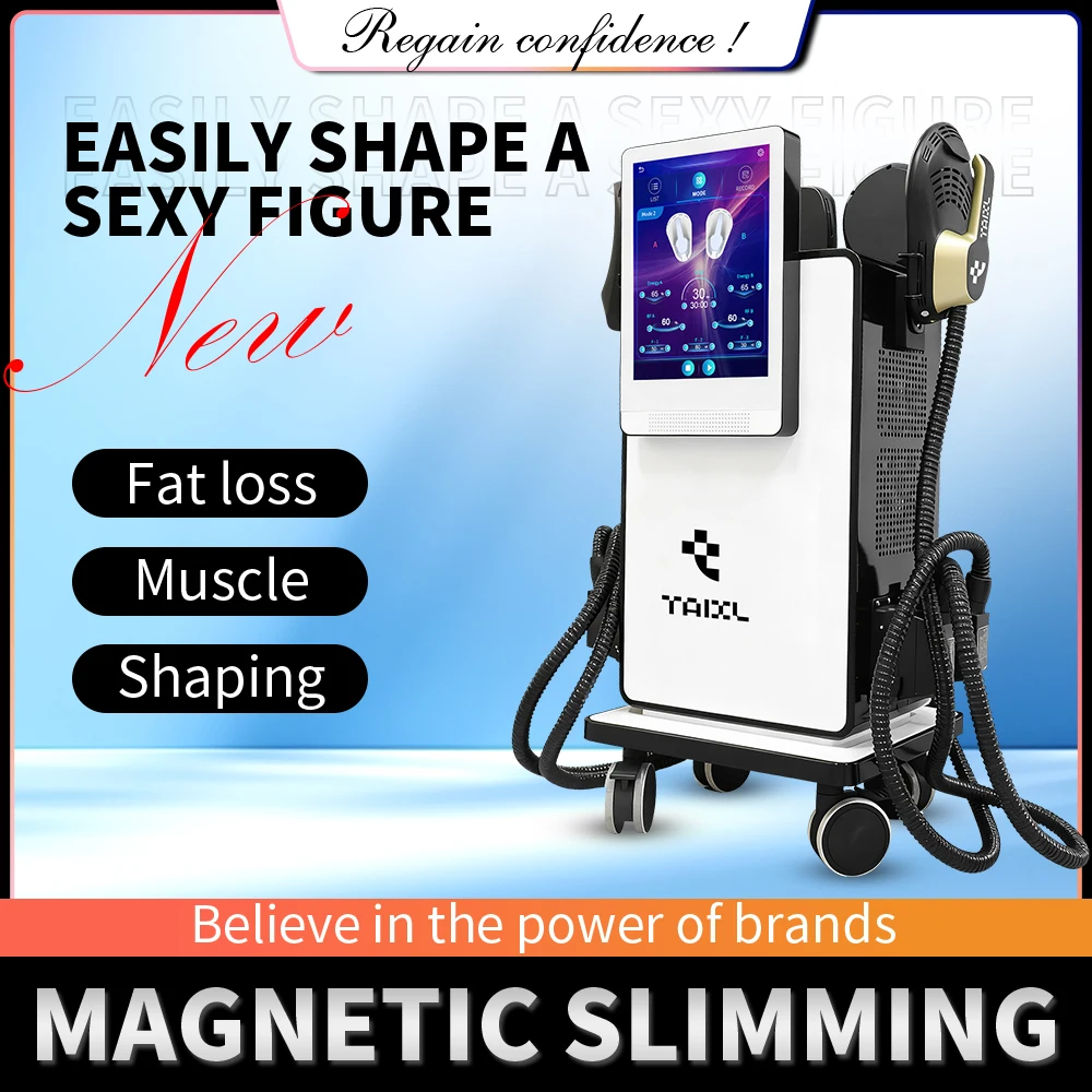 TAIXL RF 6500W 15 Tesla EMS Slimming Machine Hiemt Body Sculpting Weight Loss 4 Handles RF Muscle Stimulator Salon Equipment