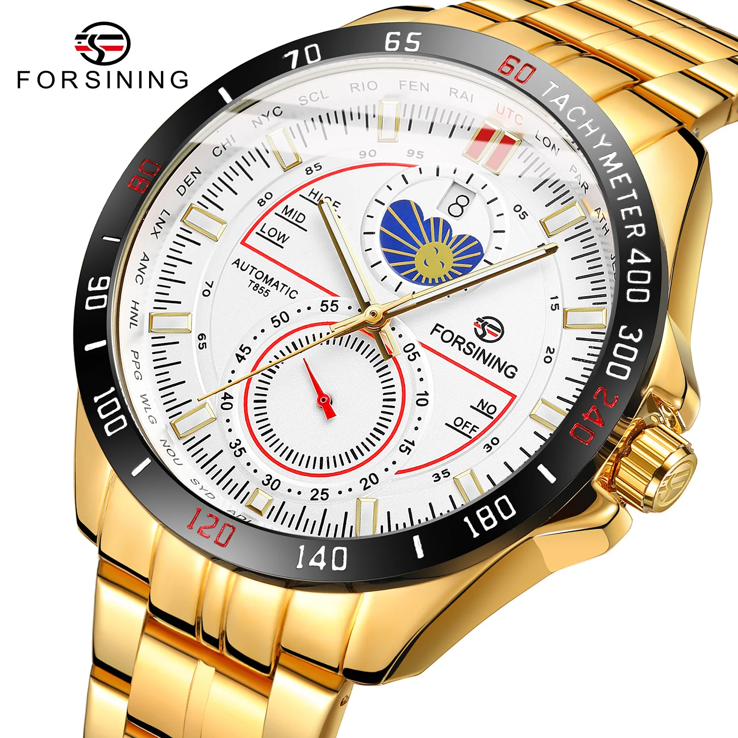 Forsining 393A Luxury Relojes Quality Fashion Wrist Mans Outsider Waterproof Montre consiglia l\'orologio meccanico automatico per gli uomini