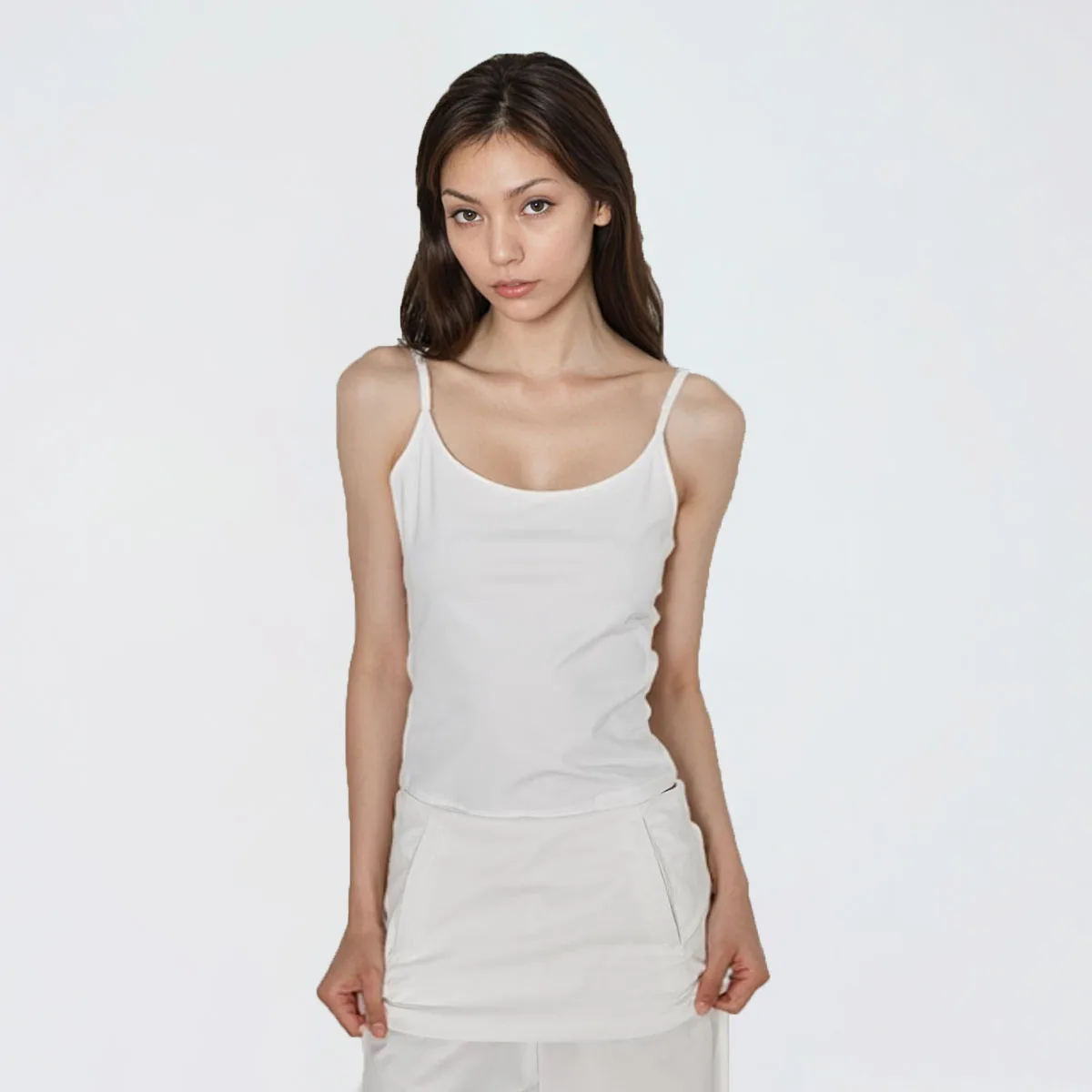 C-GEM-A camiseta sin mangas corta que adelgaza la cintura con un estilo casual deportivo, un top muy versátil que es un favorito de la chica picante.