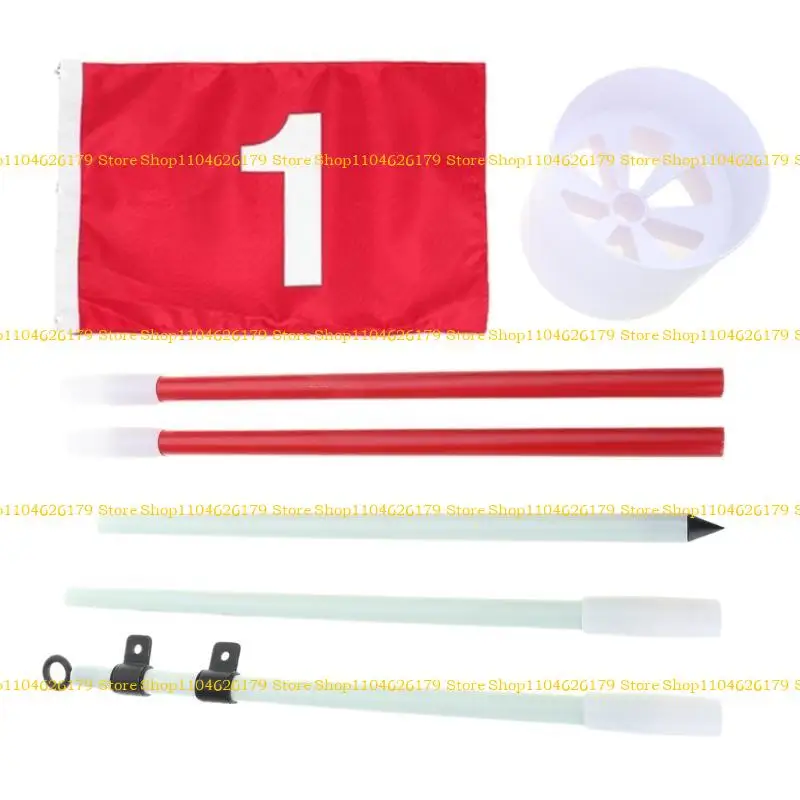 

A1A2 Golfs Pin Flags Hole Cup Set Golfs Putting Green Flagstick Putting Green Flags