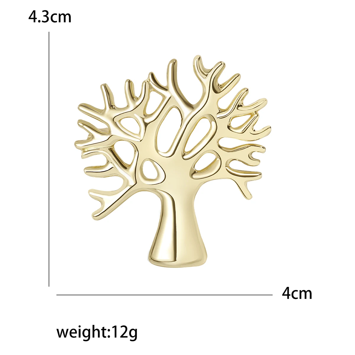 Beaut&Berry Trendy Fortune Tree Brooches for Women Unisex Plant Pins Friends Party Gifts Banquet Jewellery Accessories