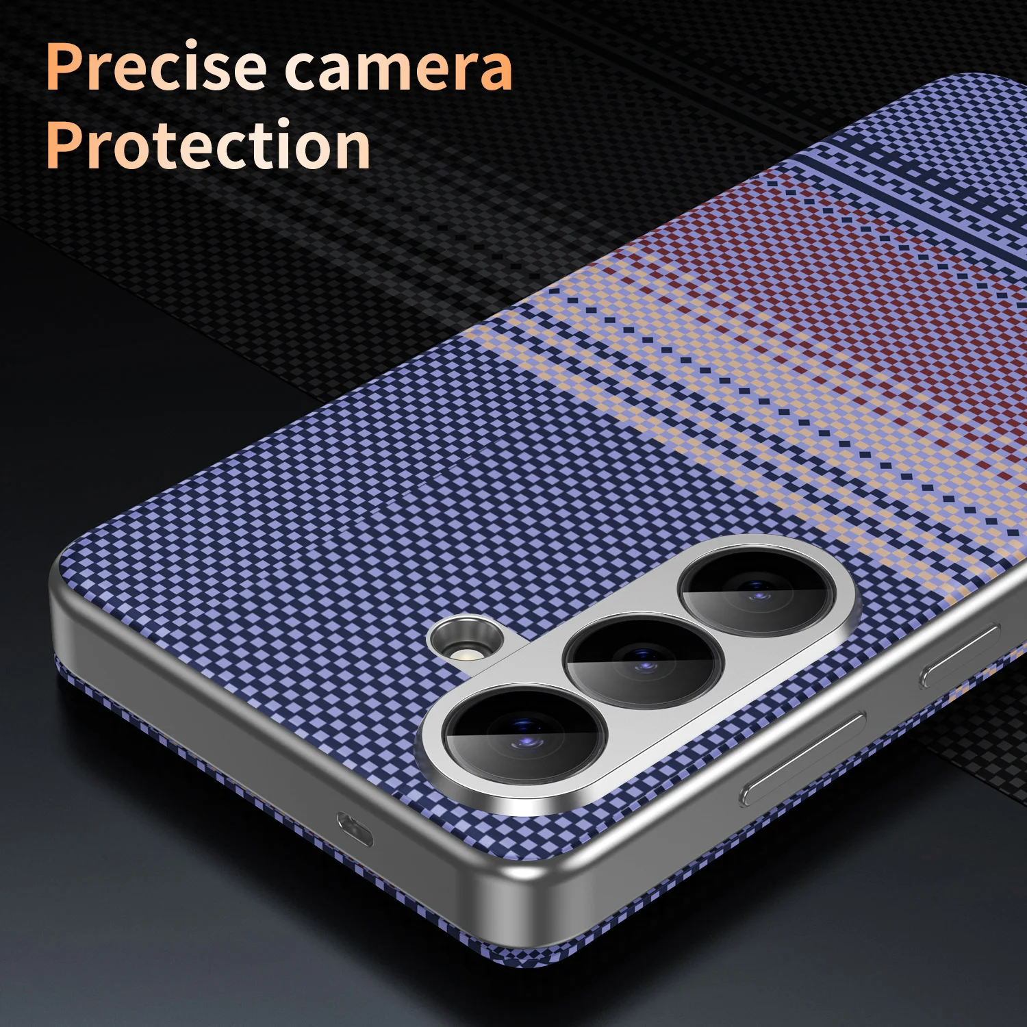 Smart View Window Flip Case For Samsung Galaxy S26 Ultra S25 S24 FE S23 Plus S22 Leather Kevlar Pattern Card Slot Cover