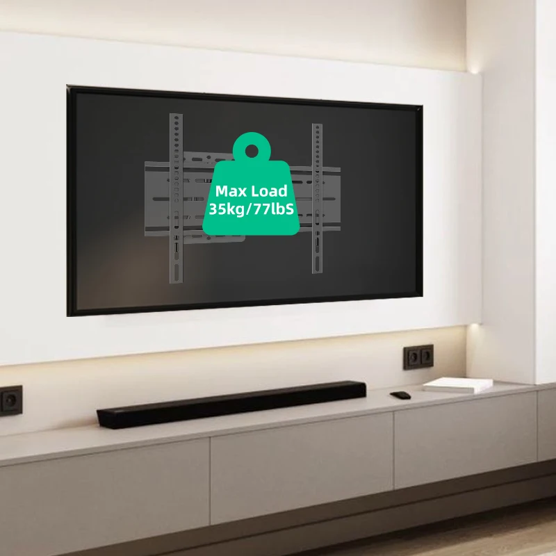 

Universal TV Wall Mount Bracket for Most 26-55 Inch LED Plasma TV Mount up to VESA 400x400mm and 77 LBS Loading Capacity
