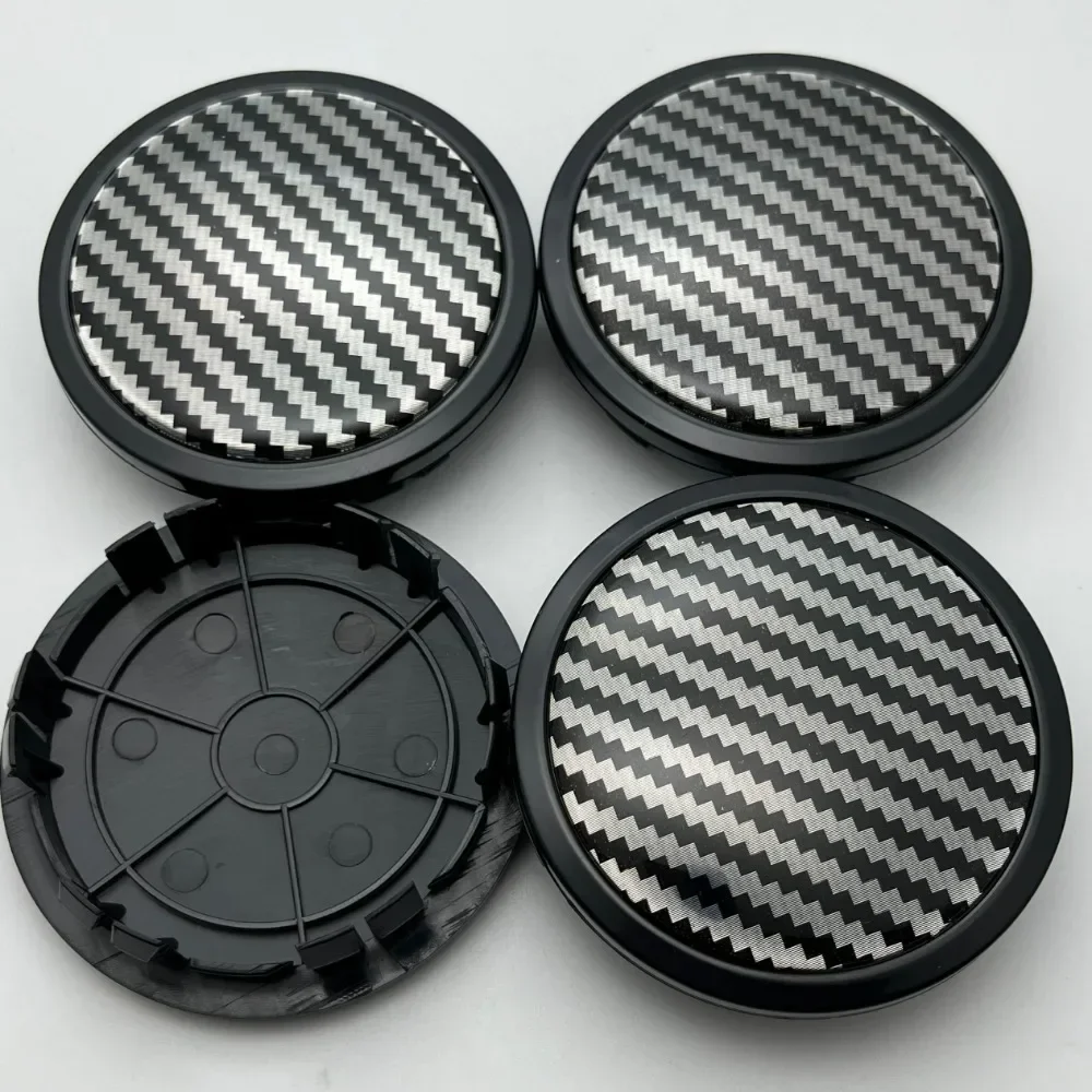 

4pcs 75mm New Style Car Wheel Center Caps With 65mm Carbon Fibre Emblem Logo Sticker Rim Cover Styling Accessories for Mercedes