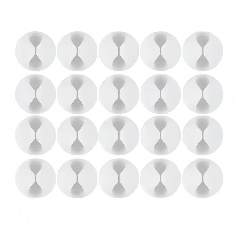 Wire Clips 50 pcs, Self Adhesive, Keep Charging Cables and Cords Tidy, for Home, Office and Car, Reusable, Durable