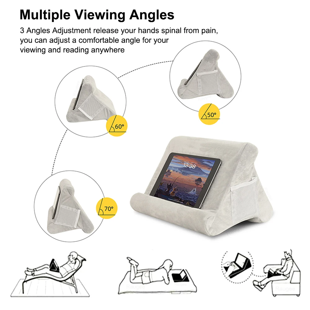 Tablet Holder For iPad Samsung Huawei Xiaomi Pad Kindle Stand For Phone Books Reading Pillow Holder Tablet Desk Support Bracket