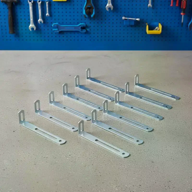 10Pcs Anti-Tip Shelf Support With Screws Heavy-Duty Steel 90 Degree L-Shaped Brackets 15x124x30mm For Home Improvement