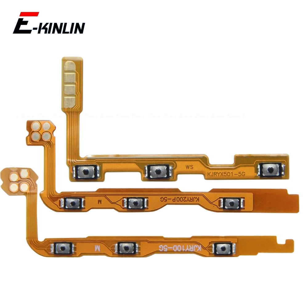 Power ON OFF Key Mute Silent Volume Button Ribbon Flex Cable Parts For HuaWei Honor 100 200 80 90 Pro Flat Lite GT SE Smart