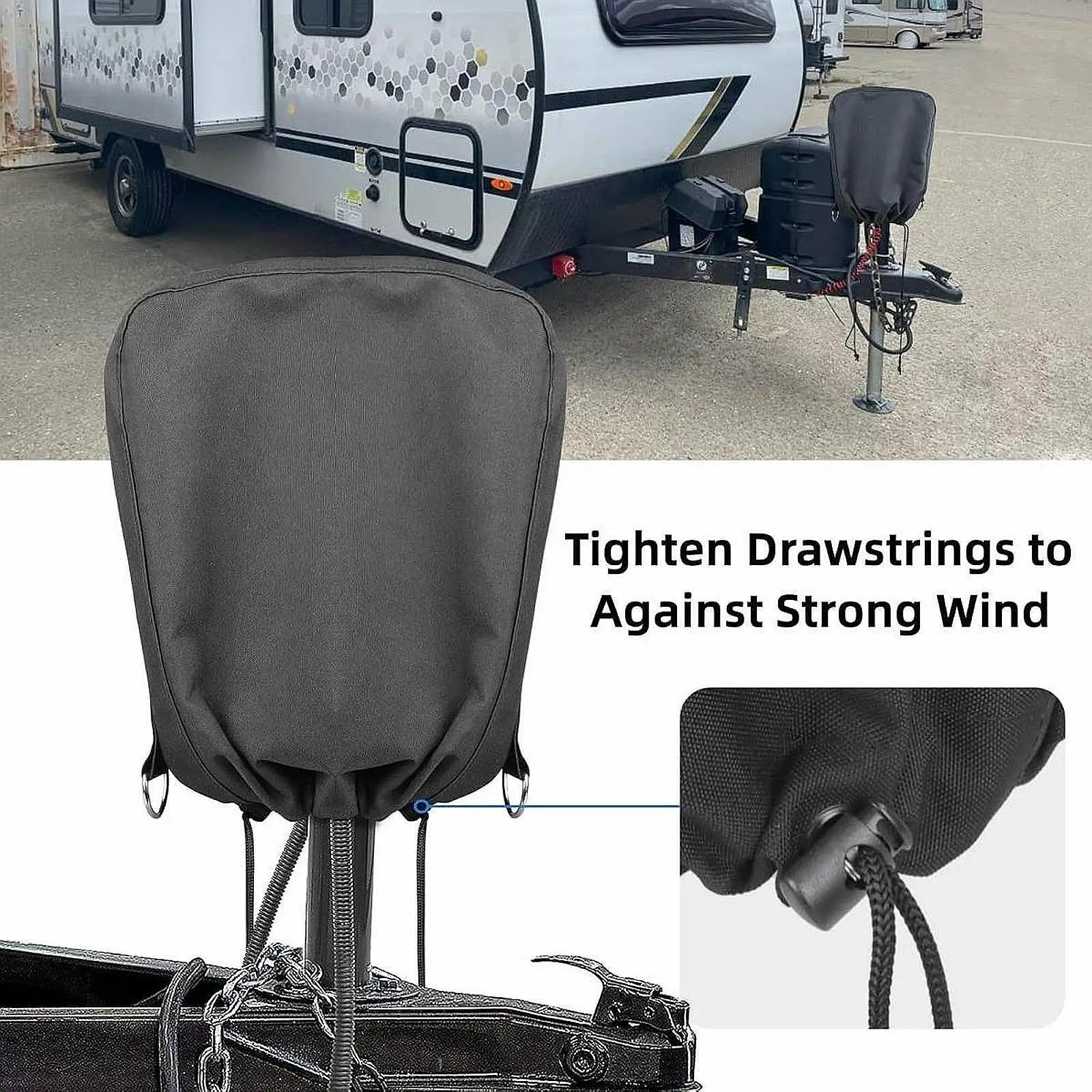 

Universal Protection High Performance Dustproof Reliable RV Electric Tongue Socket Cover Oxford Cloth Drawstring Jack Farm Jacks