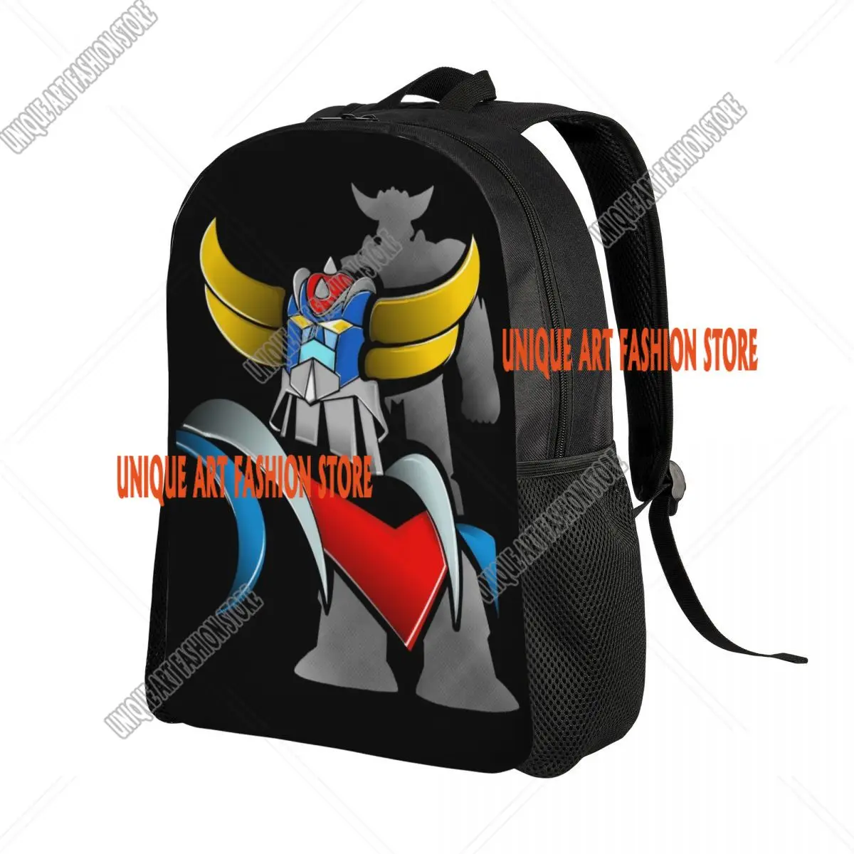 3D Print Goldorak Grendizer Vintage Robot Backpacks for Anime Mechanical Warrior School Bags Bookbag Fits 15 Inch Laptop