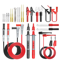 A22I P1308D 25PCS Multimeter Silicone Test Lead Kit with Replaceable Needle Spanner Alligator Clip 4mm Banana Plug